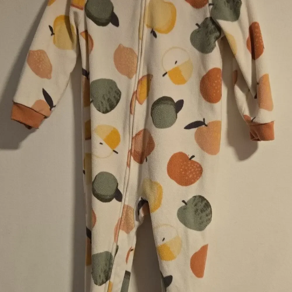 Carters Bundle Unicorn/Polar Bear/Apple Fleece‎ Footed Pj's 24m